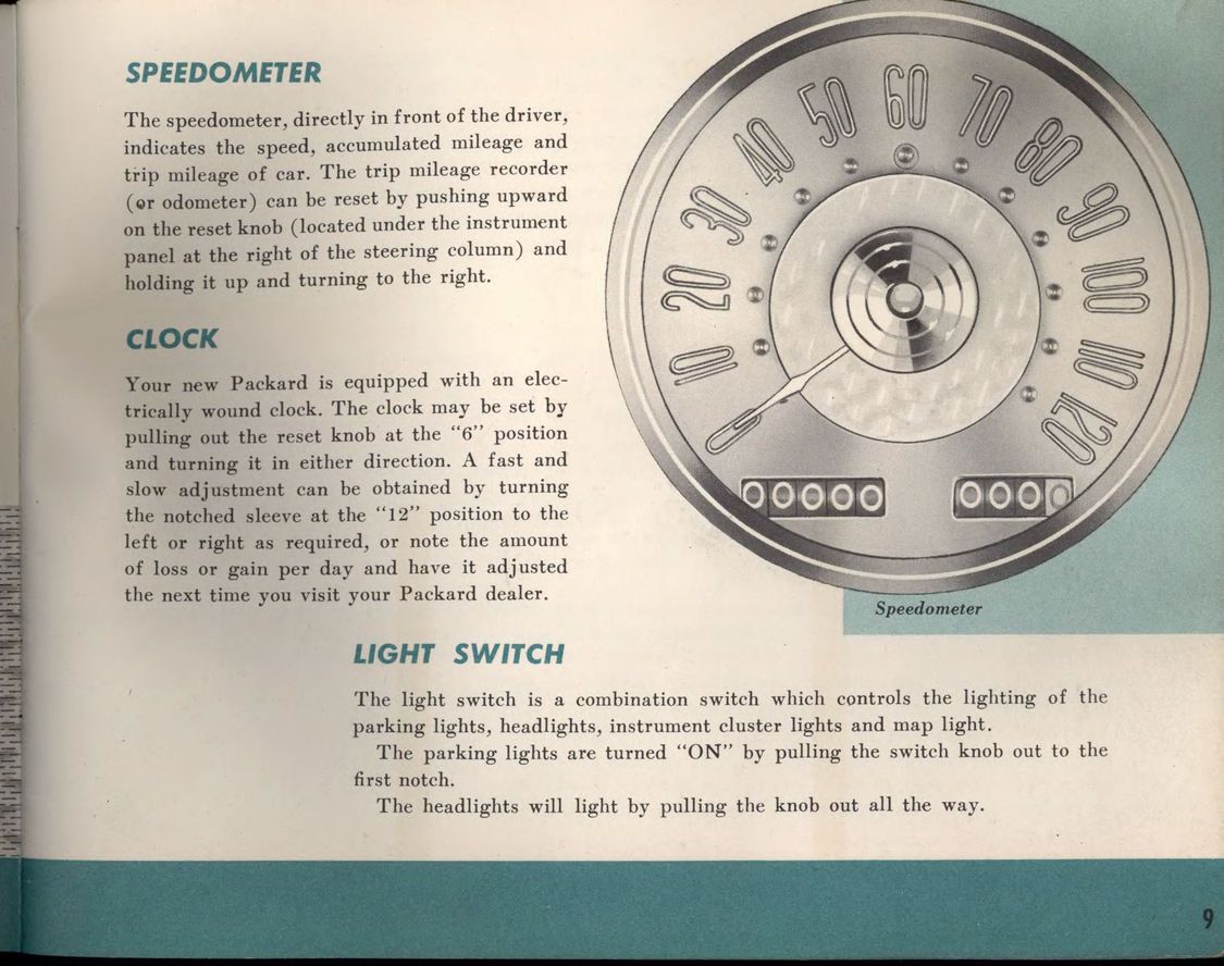 1956 Packard Owners Manual Page 12